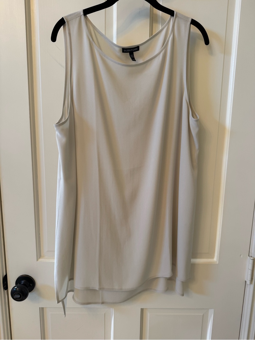 Eileen Fisher Silk Shell in deep ivory